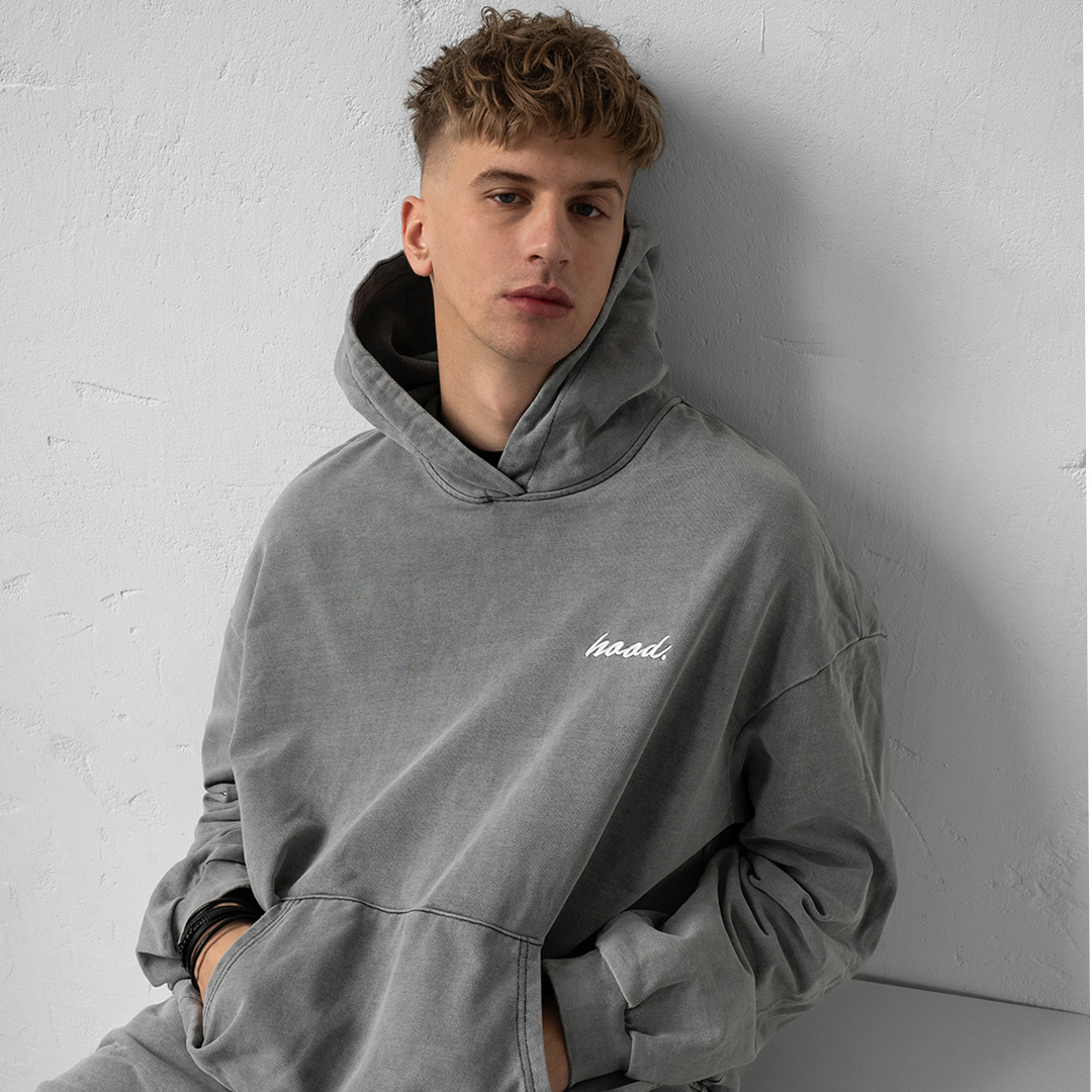 Premium Vintage Hoodie - Steel Grey